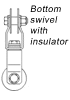 bottom swivel with insulator