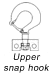 Upper snap hook